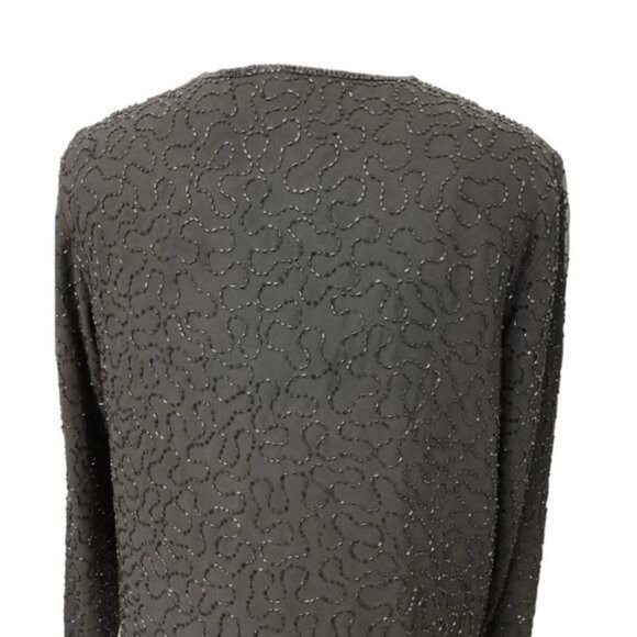 JMD New York VTG Women’s Neck Closure Open Front Sequin Formal Jacket, size PM - Picture 4 of 6